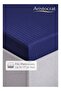 3-Piece Striped Microfiber Fitted Sheet Set Queen 150x200cm, Royal Blue - 6