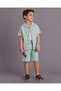 Boys Sage Green Jacquard Shorts - 5