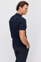 Men's Textured Polo Collar Knitwear T-Shirt - 6