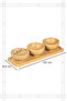 3-Piece Snack and Breakfast Bamboo Set with Presentation Tray 6cm - 4