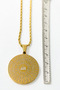 Gold Color Esmaül Hüsna and Four Kul Written Prayer Spiritual Design Spiral Chain Stainless Steel Necklace - 3