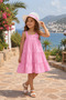 Girl's Ruffle Detailed Strappy Summer Dress Set I Hat Included Dress I Suitable for Daily and Holiday Use Dress Set I Wrinkled Fabric - 7