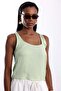 Light Green U-Neck Flowy Tank Top 17692 - 5