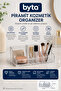 Transparent Pyramid Cosmetic Organizer Multi-Compartment Makeup Organizer and Desktop Organizer