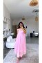 Candy Pink Wrinkled Effect Strap Dress