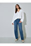 White Lace Trim Oversized Casual Shirt - 2