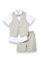 Boys 4-Piece Waistcoat, Shirt, Shorts and Bow Tie Set - 2