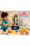 Mini Fridge Kitchen Play Set for Kids with Fruits and Bottles-19PCS -Blue - 2