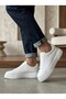 White Lightweight White Sole Lace-Up Style Men's Sports Shoes Tgz230160 - 3