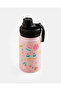 Pink Candy Print Steel Water Bottle