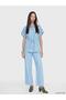 Lace-Up Linen Blend Women's Jean Shirt (S6) - 2