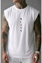Black Printed Men's (Zero Sleeve) Sleeveless Athlete T-Shirt - 2