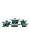 12pcs Dual Tone Delight Die-Cast Aluminum Cookware Set RF12950 Granite Coated, 4mm Base
