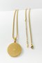 Gold Color Inshirah and Esmaul Husna Written Spiritual Design 60 cm Thick Doc Chain Stainless Steel Necklace - 5