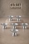 6-Piece Decorative Silver Serving Bowl - Coffee Side Dish, Turkish Delight, Macaron Bowl, Promise, Engagement, Candy, Chocolate Treat Bowl