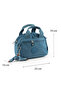Small Size Crinkle Waterproof Lightweight Fabric Women's Multi-Compartment Crossbody Daily Hand Shoulder Bag Blue 146X - 3