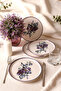 Purple Flower Nordic Pasta Plate 22 cm 4 Pieces 21329 - 3