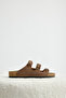 Women's Tan Comfortable Fit 3 Buckle Strap Slippers - 4