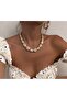 Capri Natural Stone Look Premium Bead Necklace – Beige & Gold Summer Necklace - 2