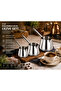 3-Piece Stainless Steel Coffee Pot Set, Thermal Capsule Base, Pipe Handle, Compatible with All Stoves, Drip-Free Spout, Dishwasher Safe Coffee Pot Set - 3