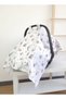 Jr Bunnies Muslin Elephant Patterned Stroller Cover 100% Cotton Baby Stroller and Baby Carrier Cover