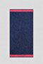 Unisex Jacquard Cotton Beach Towel Navy Blue