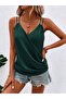 Women's Strappy Double-Breasted Collared Sandy Blouse with Pleated Detail