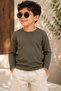 Boys Basic T Shirt R/N L/S, 12M