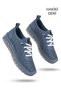 Otja Blue Genuine Leather Laser Laced Orthopedic Sports Shoes
