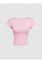 Kayık Yaka Side Gathered Body-Hugging Blouse