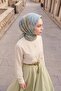 وشاح ناعم أصلي بلون أزرق سماوي - 4