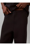 Men's Comfortable Fit Elastic Cuffs Woven Fabric Black Sweatpants - 3