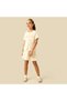 Round Neck Short Sleeves Shirt with Ruffle Detail - 2