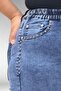 69005 Plus Size Beyoğlu Stone Detailed Jeans - Snow Wash Navy Blue - 2