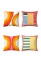 Abstract Colors Patterned 4-Piece Throw Pillow Cover Set - 3
