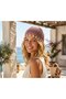 Hand Knitted Women's Pink Knitted Beach Bandana with Shell Detail - Hair Accessory - Hair Bandana - Mesh Beanie - 5