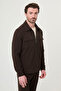Textured Slim Fit Shirt Collar Seasonal Men's Coat Brown - 39668.26Y - 6