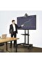 Rolling TV Stand with Lockable Wheels for 55-80 Inch Plasma LCD LED Flat or Curved Screen TVs - 2
