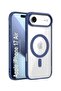 Clear Magnetic Case for iPhone 17 Air | MagSafe Compatible Shockproof Transparent Back Cover | Slim Fit Anti-Yellowing Protective Phone Case for iPhone 17 Air (Dark Blue) - 3