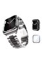 Stainless Steel Metal Strap Compatible Apple Watch 49mm/45mm/44mm/42m with Add on Screen Protector | Case Protector - 3