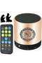 SQ200 Portable Bluetooth Quran Speaker – 8GB MP3 Player with Remote Control, FM Radio, and Quran Translation (Golden)