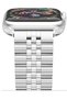 Compatible with Apple Watch Band 41mm 40mm 38mm, Stainless Steel Heavy Band with Butterfly Folding Clasp Link Bracelet for iWatch Series8/7/6 /SE Series 5/4/3/Men women,Silver - 3