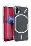 Nothing Phone 1 Case Clear Transparent with 2pcs Screen Protector Reinforced Corners TPU Shock-Absorption Flexible Cell Phone Cover