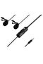 M1DM Dual Lavalier Microphone Black