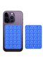 2pc Silicone Suction Cup Wall Stand Mat Multifunctional 24 Square Suction Phone Anti-Slip Wall Phone Holder Mount | Blue