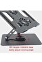 360° Rotatable Laptop Stand with Cooling Fans – Adjustable Aluminum Notebook Riser Holder for Desk Use - 5