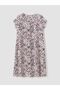 Lcw Grace Pink Crew Neck Patterned A-Line Dress - 7