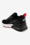 Men Promote Memory Foam Lace-Up Running Shoes-Blk-Red - 2