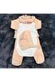 Girl's 5-Piece Muslin Set - 100% Natural Cotton - Salmon - 2