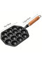 14 Holes Takoyaki Pan Nonstick Cast Iron Octopus Meat Balls Mold Maker with Detachable Handle Hom... - 6